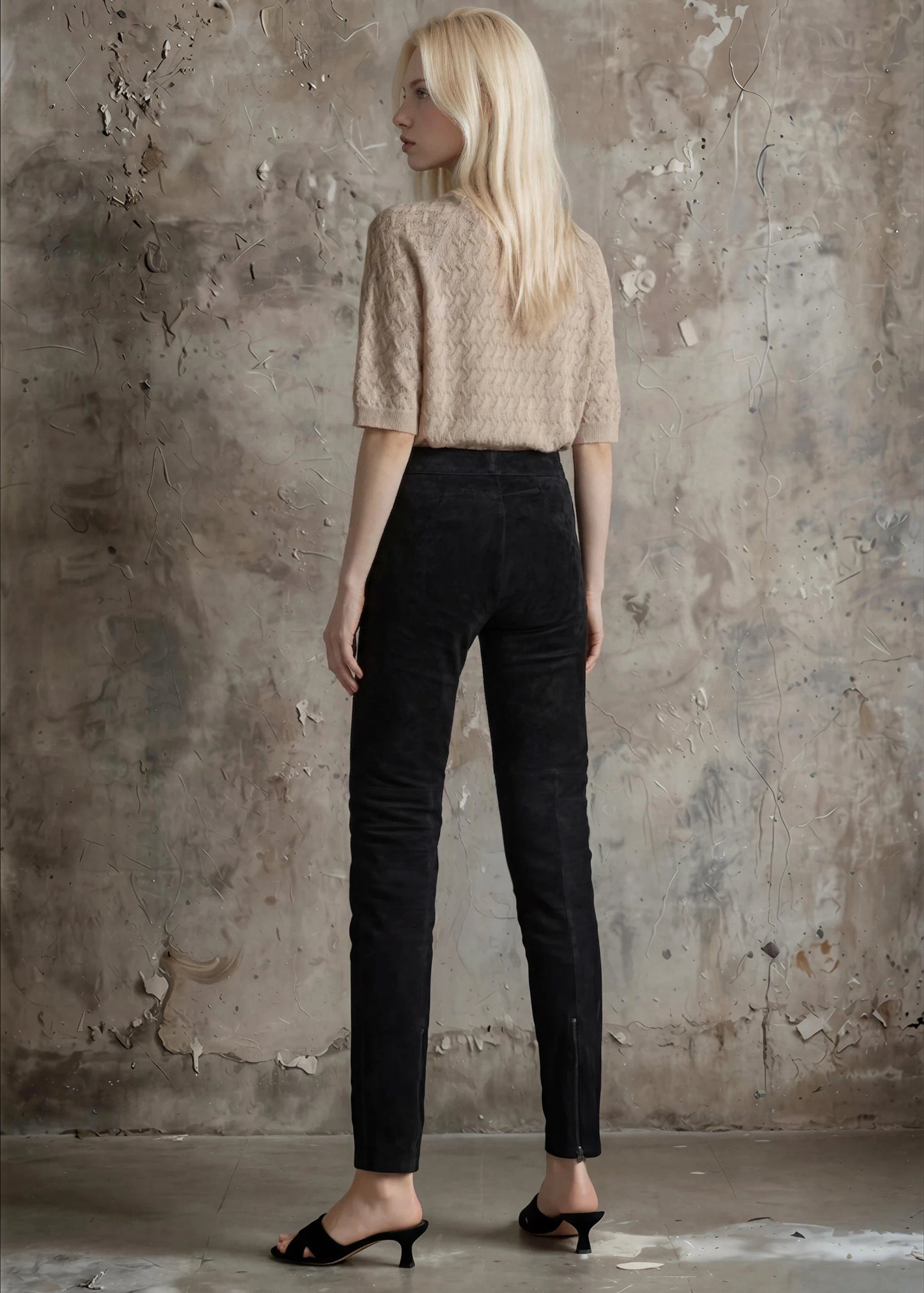 
                  
                    Kate stretch suede leather pants
                  
                