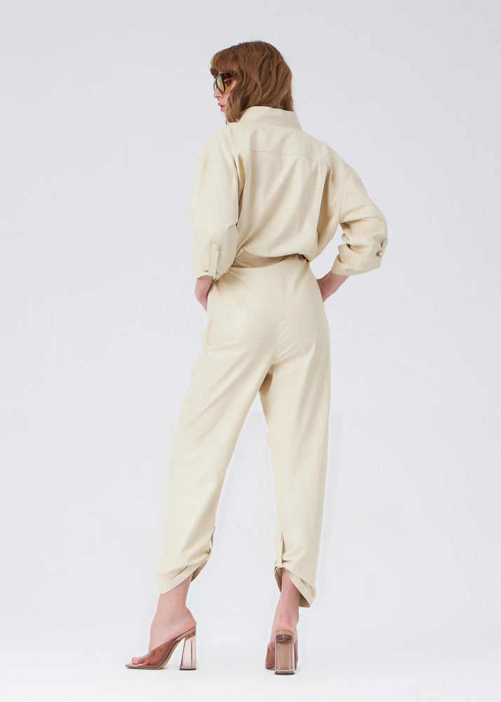 
                  
                    Burn Oversized Leather Jumpsuit Off-White
                  
                