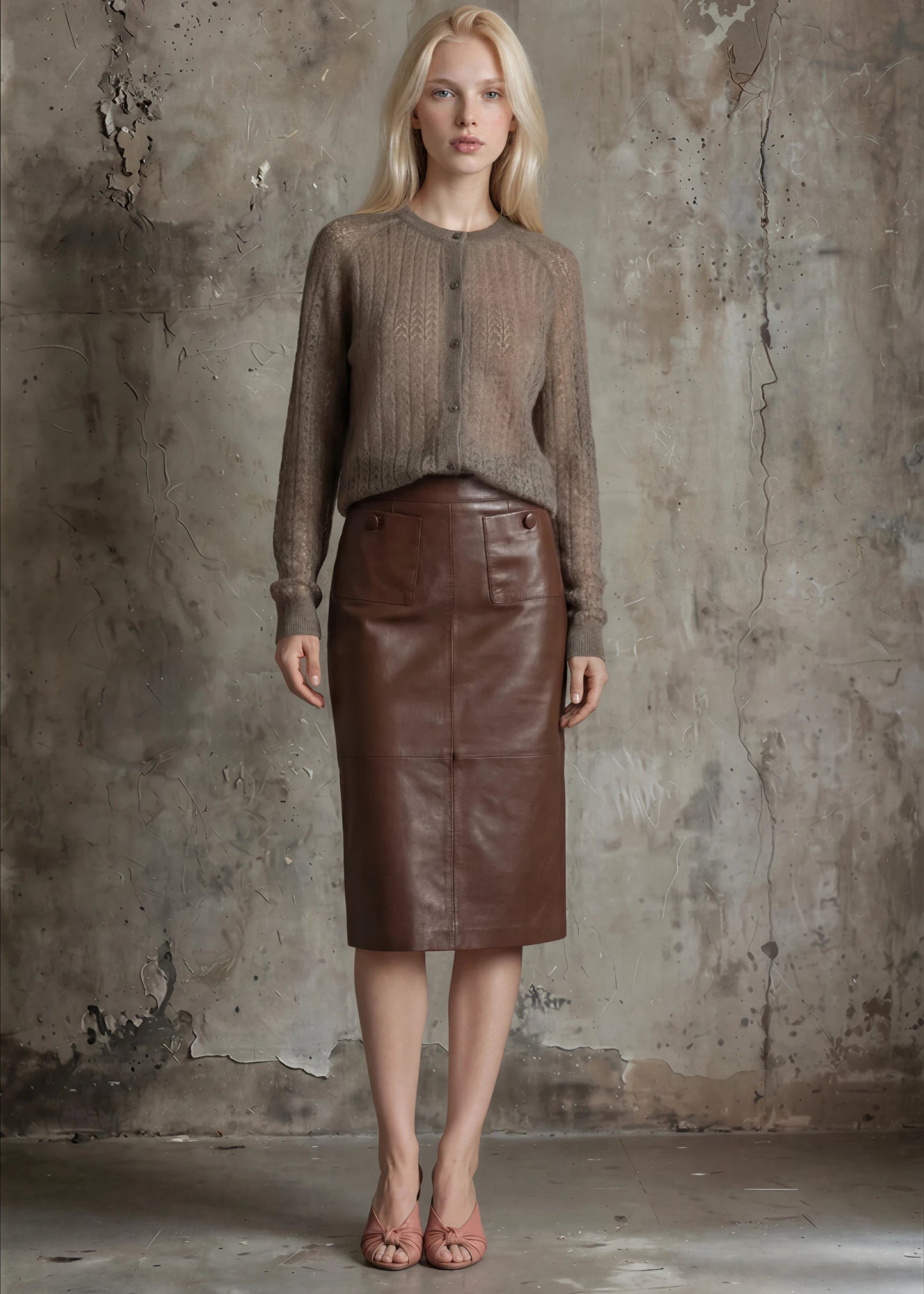 
                  
                    Therie leather skirt chocolate brown
                  
                