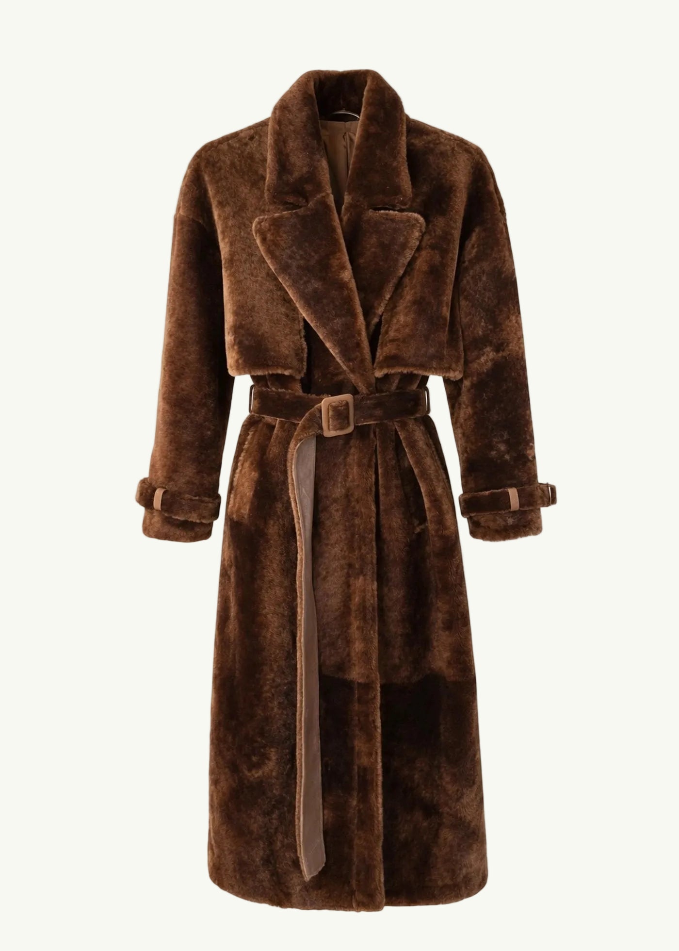 
                  
                    Bella Shearling Trench Coat Chessnut
                  
                
