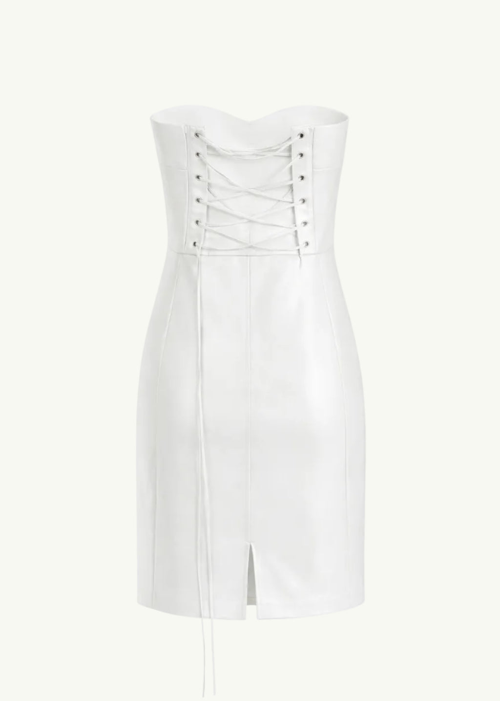 
                  
                    Daria stretch leather dress white
                  
                