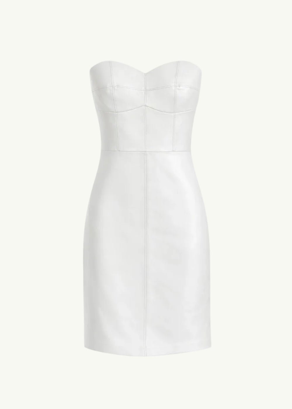 leather white dress Vegan Leather Mini Dress