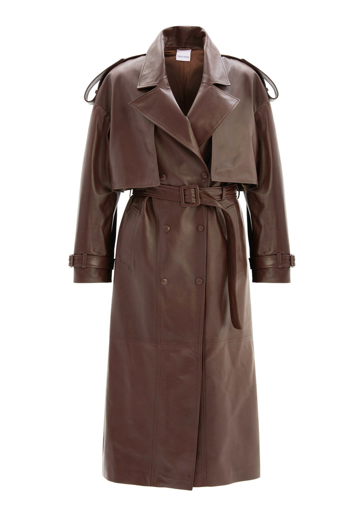 
                  
                    Bella Leather Trench Coat
                  
                