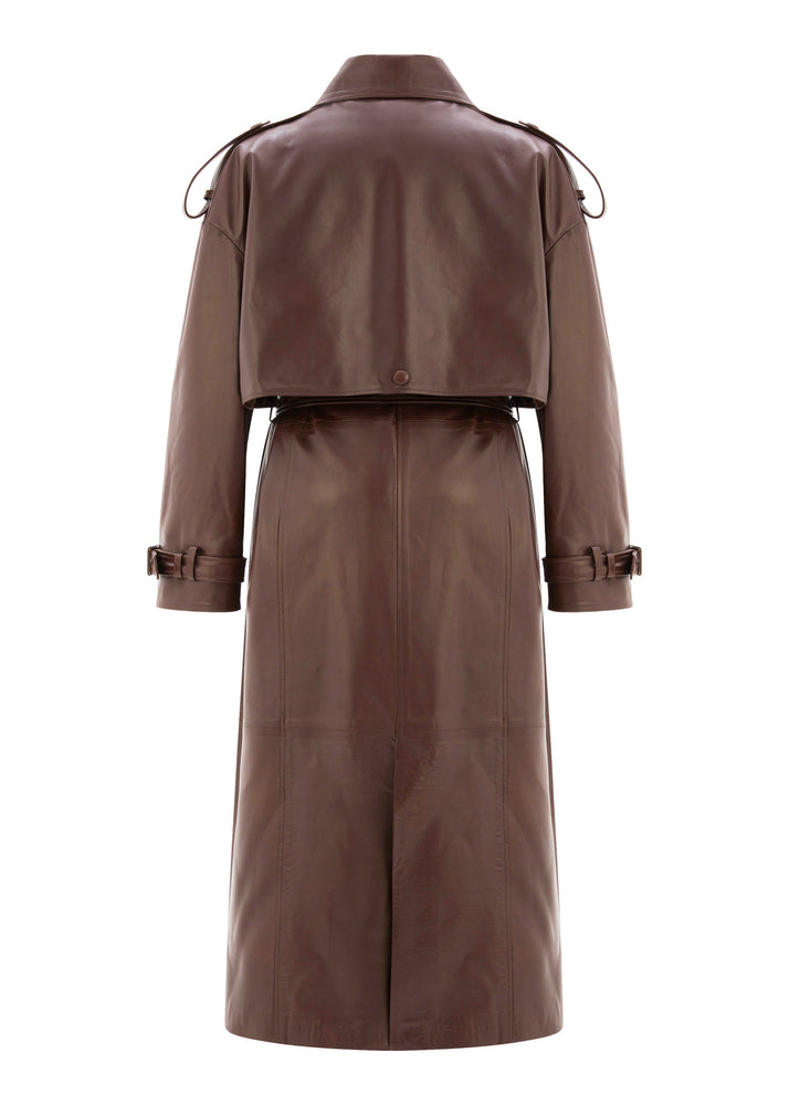 
                  
                    Bella Leather Trench Coat
                  
                