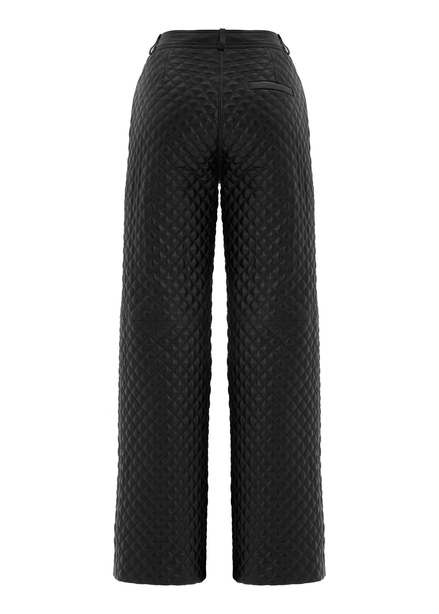 
                  
                    Christine Quilted Leather Pants Black
                  
                