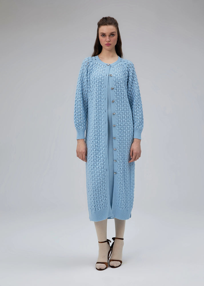 
                  
                    Fabia Cashmere Long Cardigan baby blue
                  
                