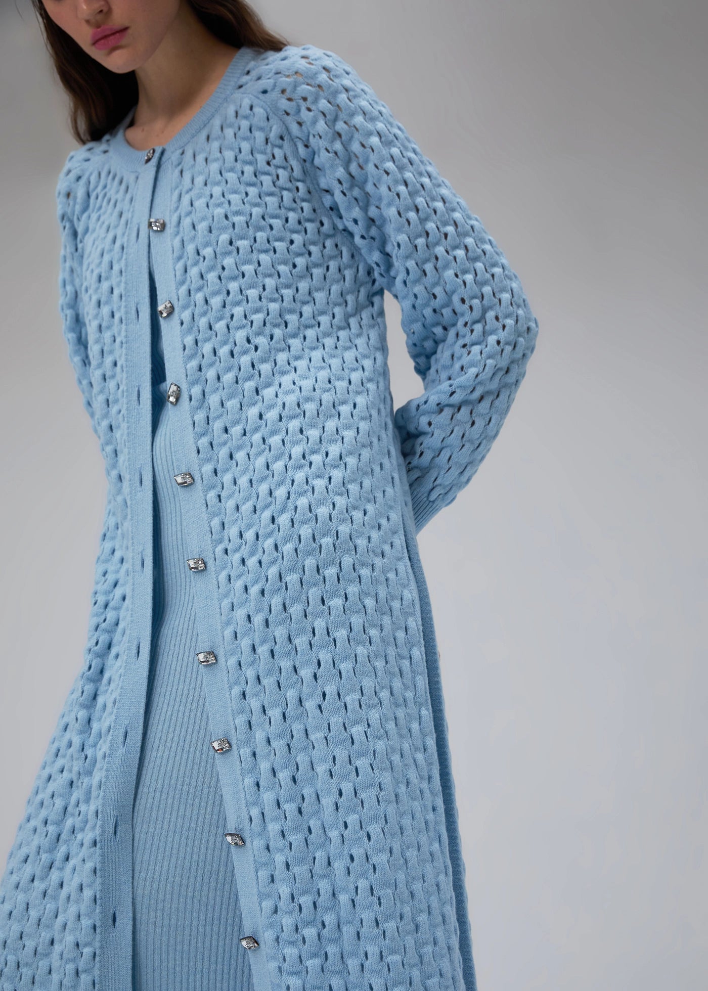 
                  
                    Fabia Cashmere Long Cardigan baby blue
                  
                