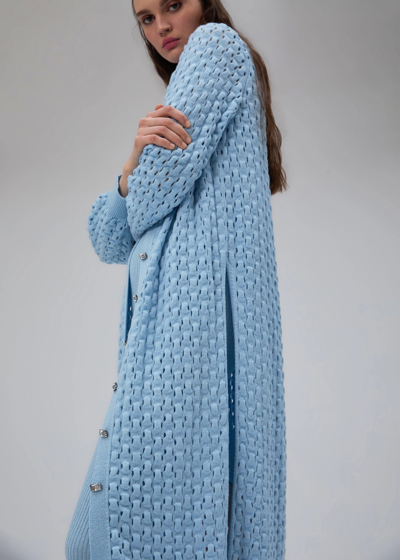 
                  
                    Fabia Cashmere Long Cardigan baby blue
                  
                