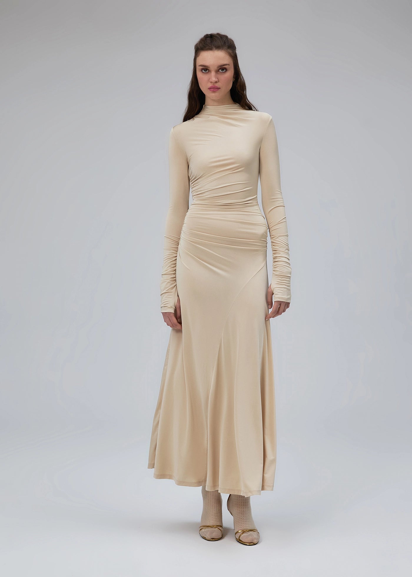 
                  
                    Ayse ruched dress magnolia
                  
                