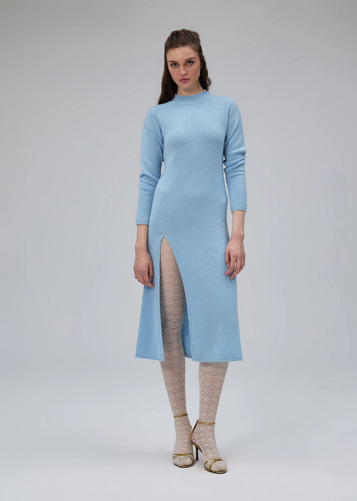 
                  
                    Melanie cashmere dress baby blue
                  
                