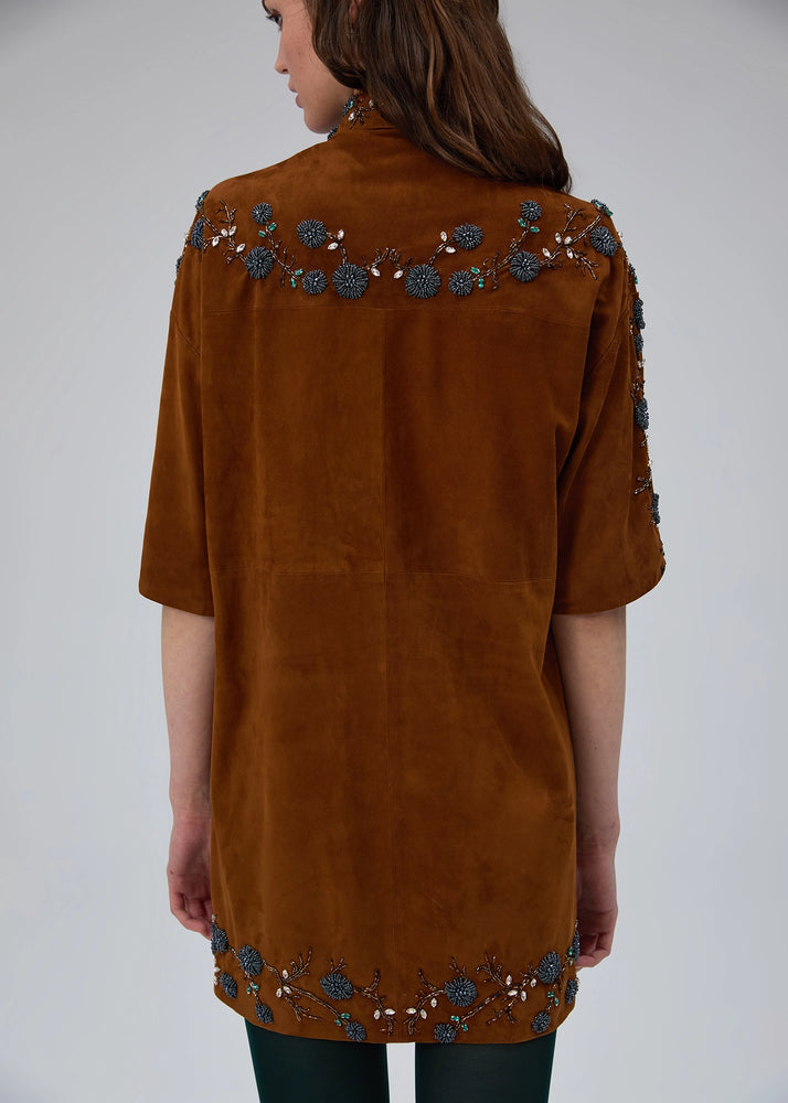 
                  
                    Birhtday 24 hand embroidered suede leather dress
                  
                