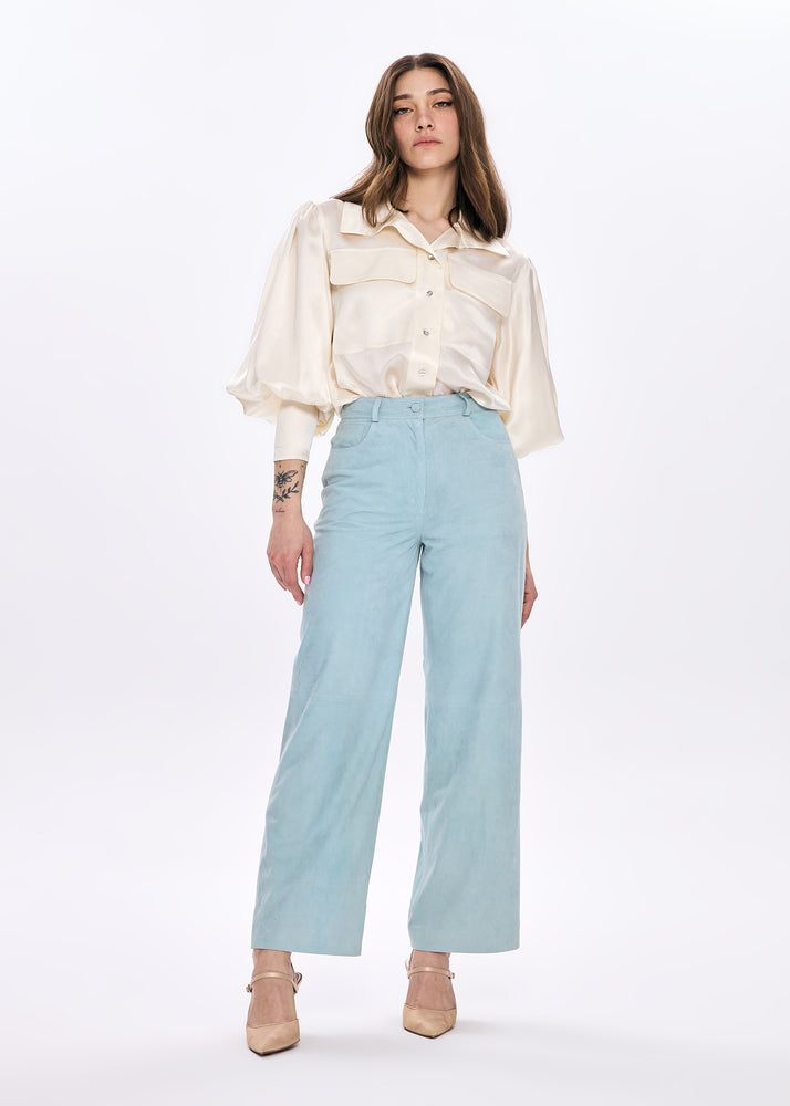 
                  
                    Christine suede leather pants
                  
                