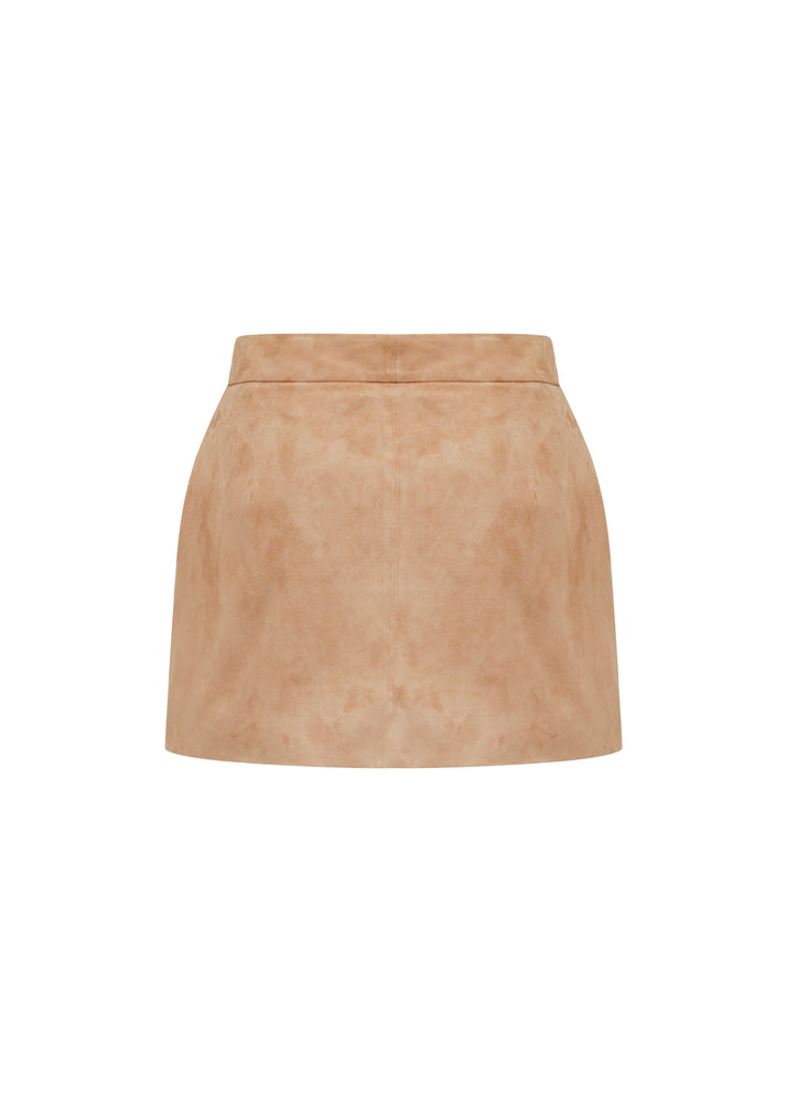 
                  
                    Olena suede leather mini skirt beige
                  
                
