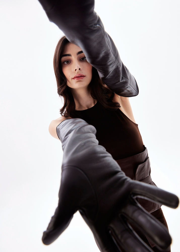 
                  
                    Gigi Leather Over-Long Gloves
                  
                