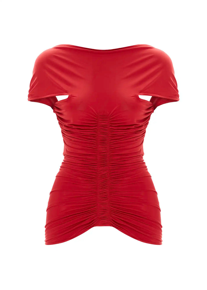 
                  
                    Irina ruched top red
                  
                