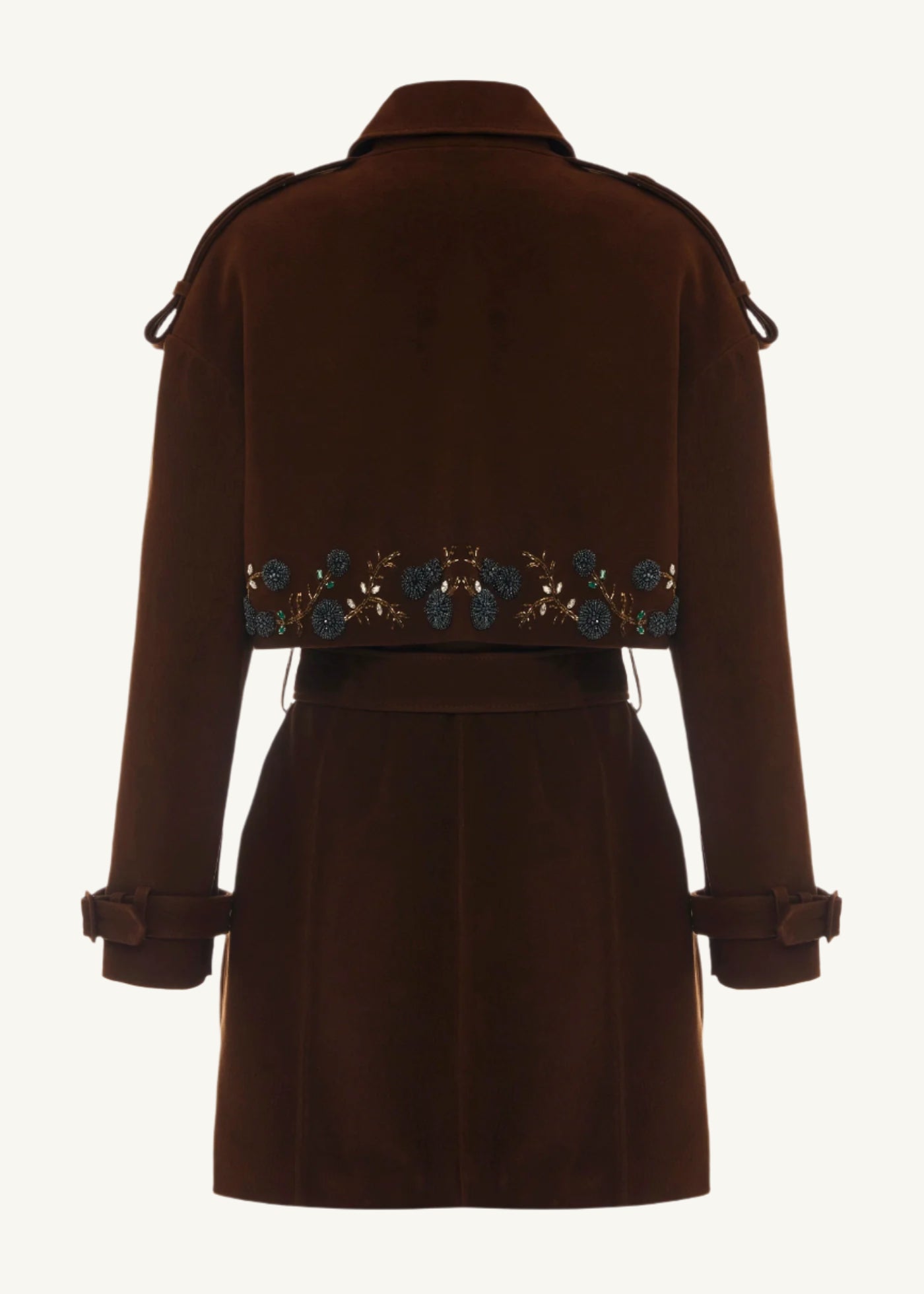 
                  
                    Kate hand embroidered nubuck leather trench
                  
                