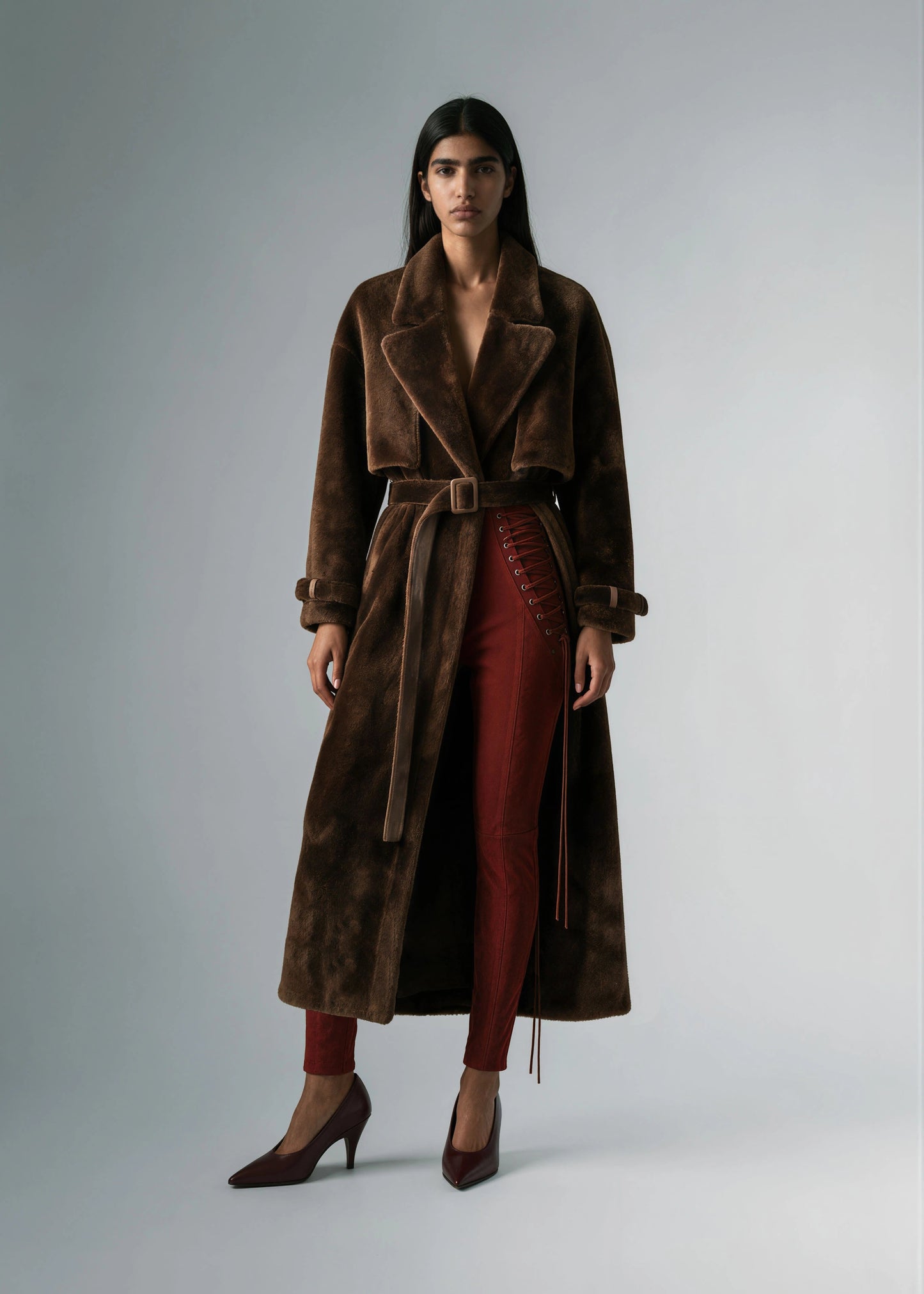 
                  
                    Sim stretch suede leather pants
                  
                