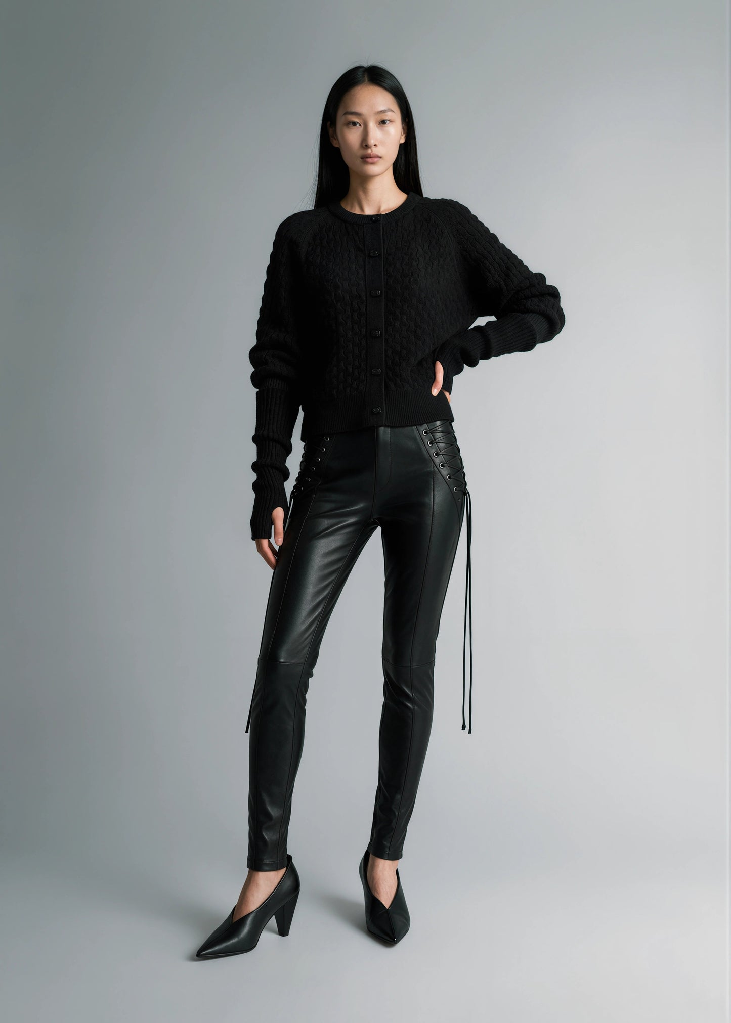 
                  
                    Sim stretch leather pants
                  
                
