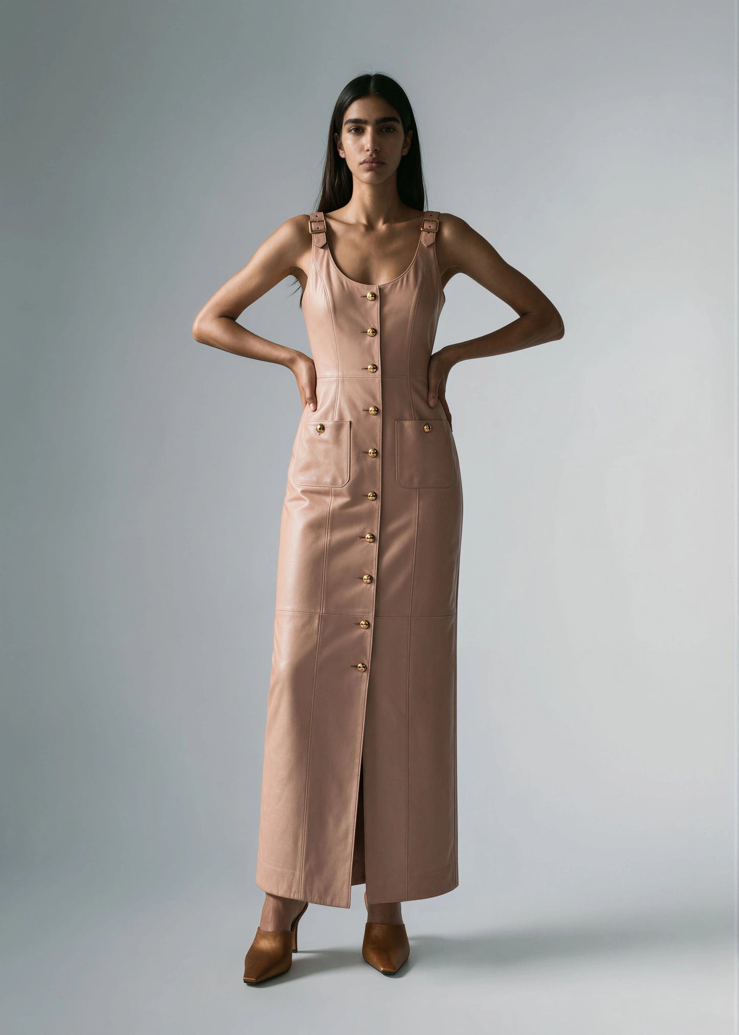 
                  
                    Diana leather dress long
                  
                
