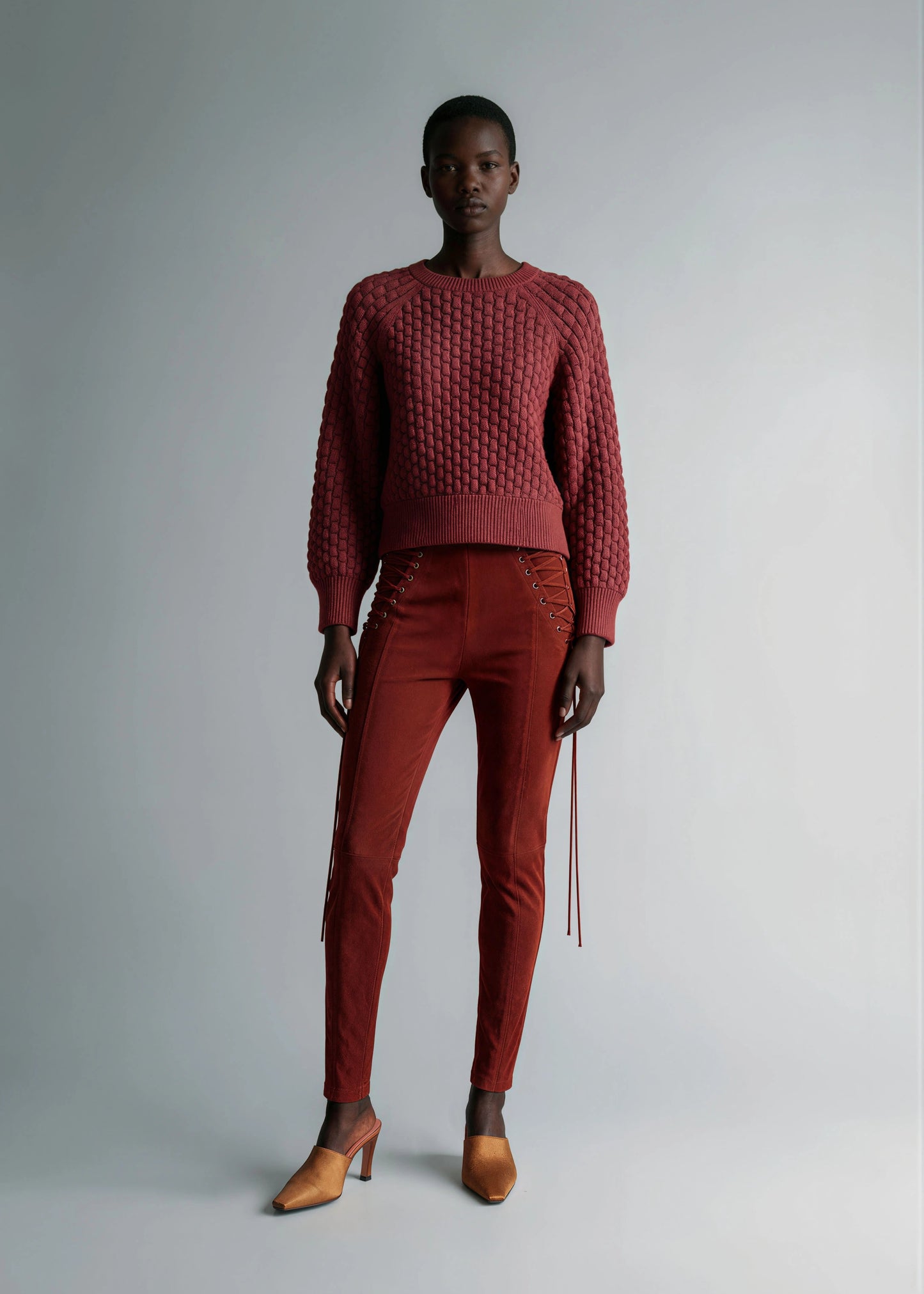 
                  
                    Sim stretch suede leather pants
                  
                