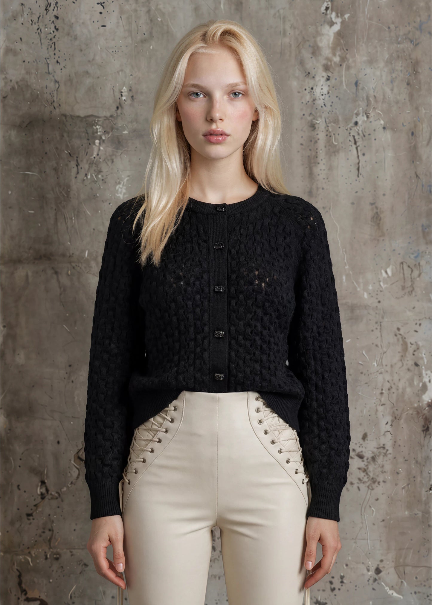 
                  
                    Sim stretch leather pants off-white
                  
                