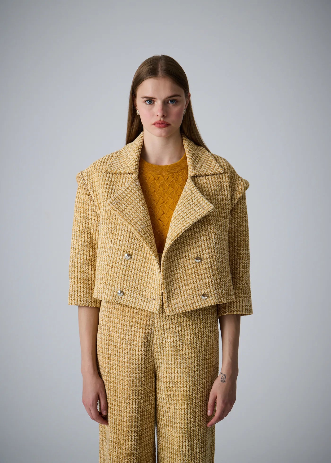 
                  
                    Anna velvet tweed jacket
                  
                