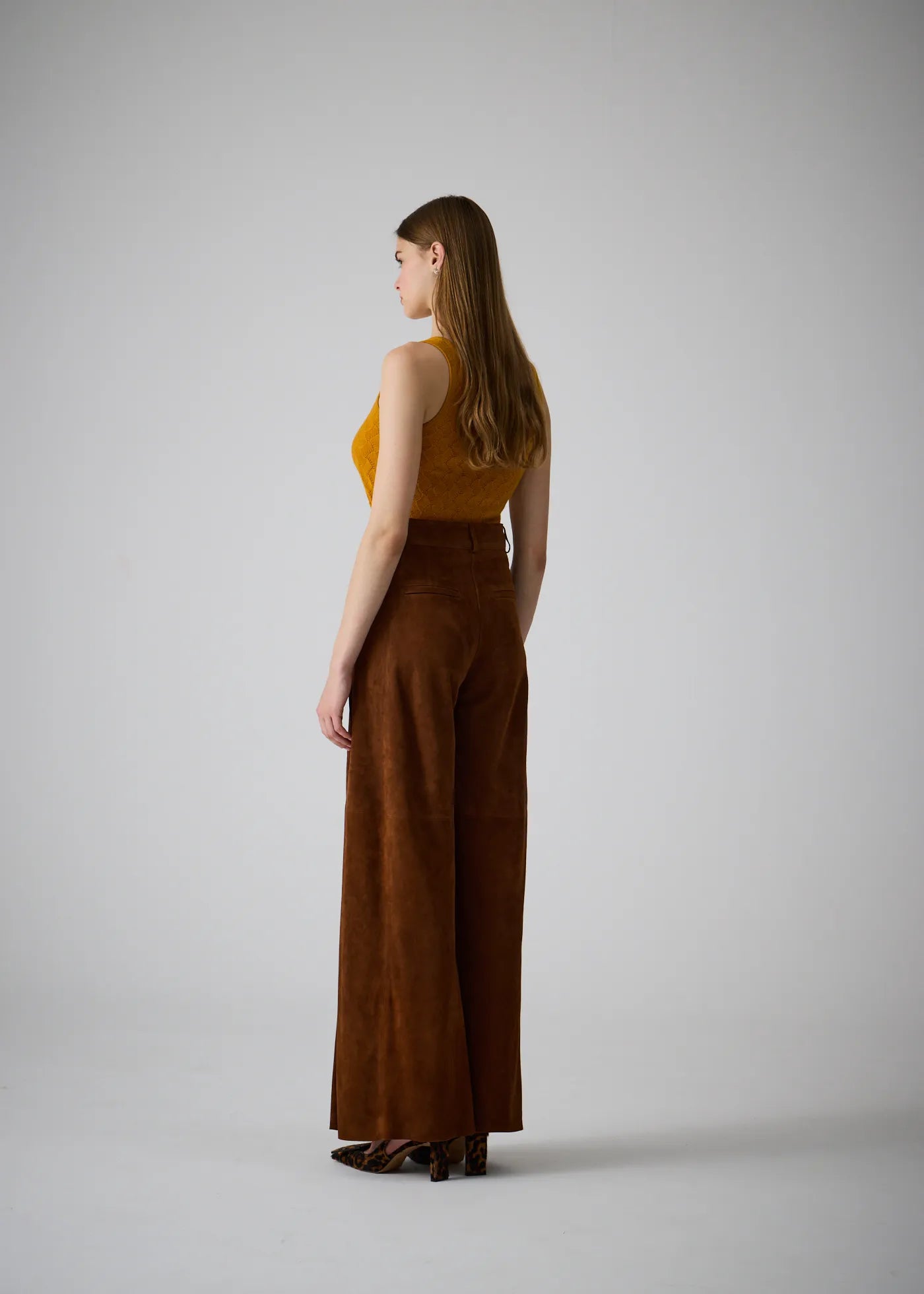 
                  
                    Karla wide leg leather pants
                  
                