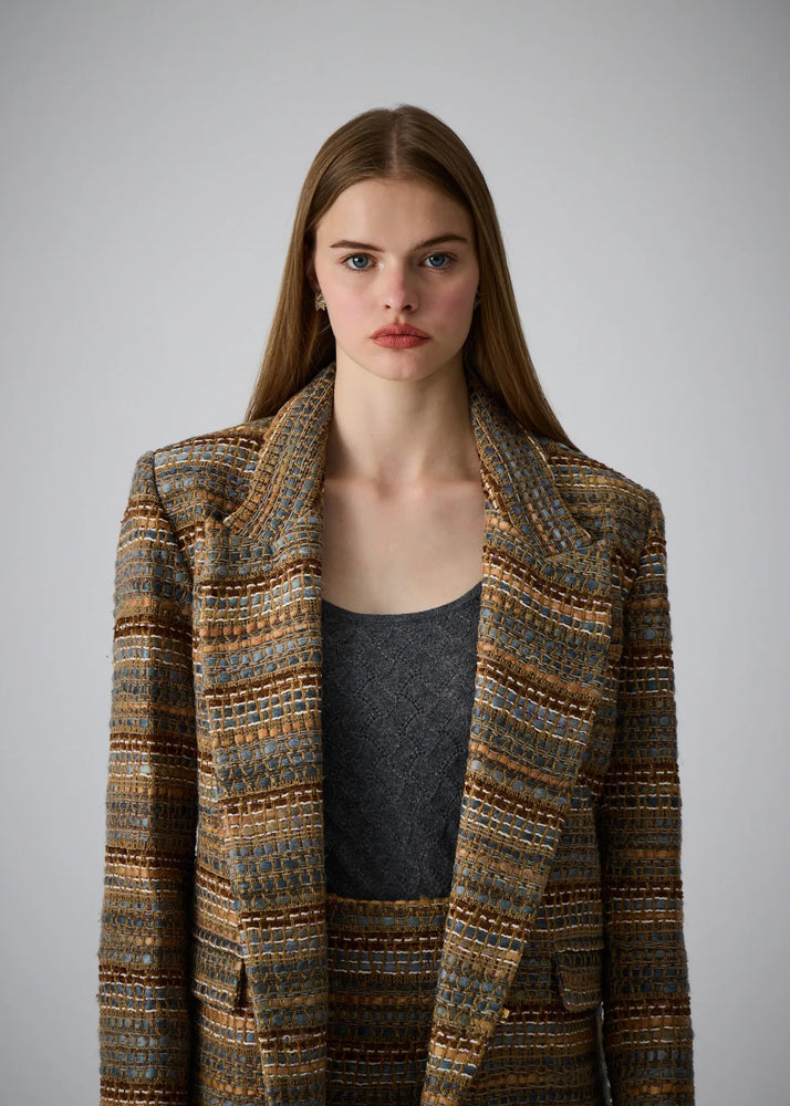 
                  
                    Caro tweed oversize blazer gray-blue
                  
                