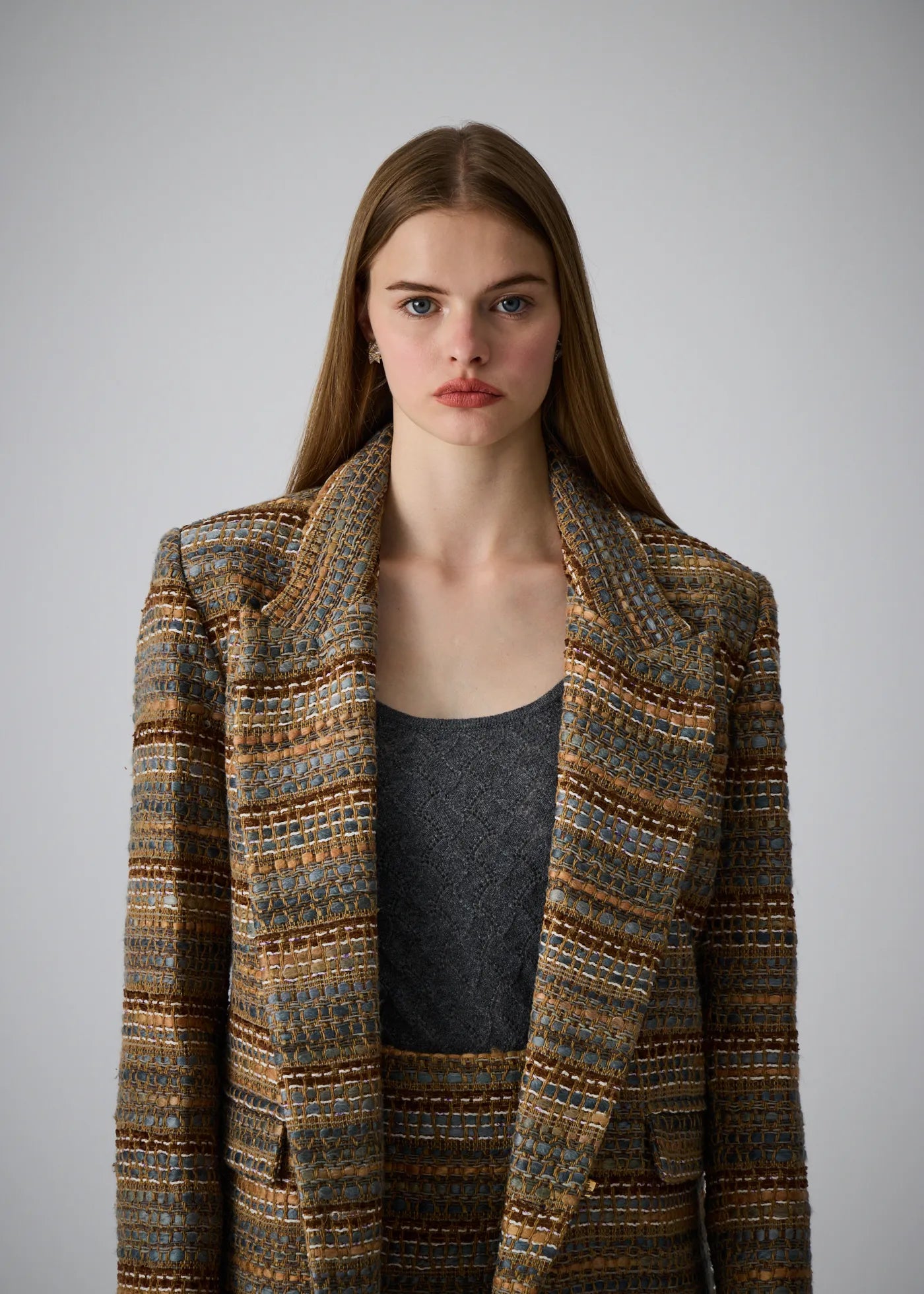 
                  
                    Caro tweed oversize blazer gray-blue
                  
                