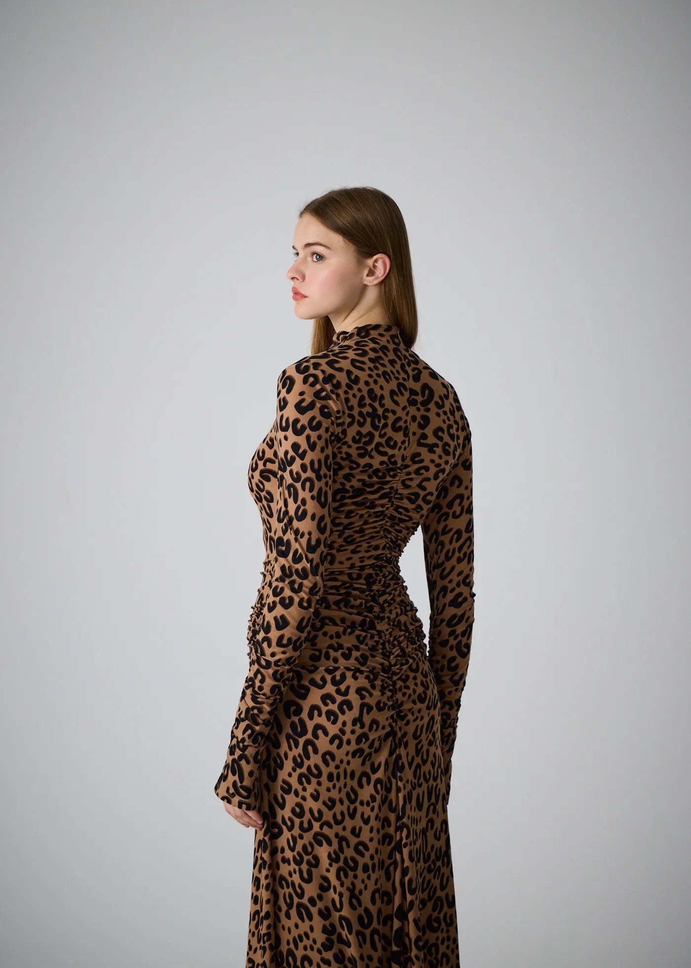 
                  
                    Ayse ruched dress leo
                  
                