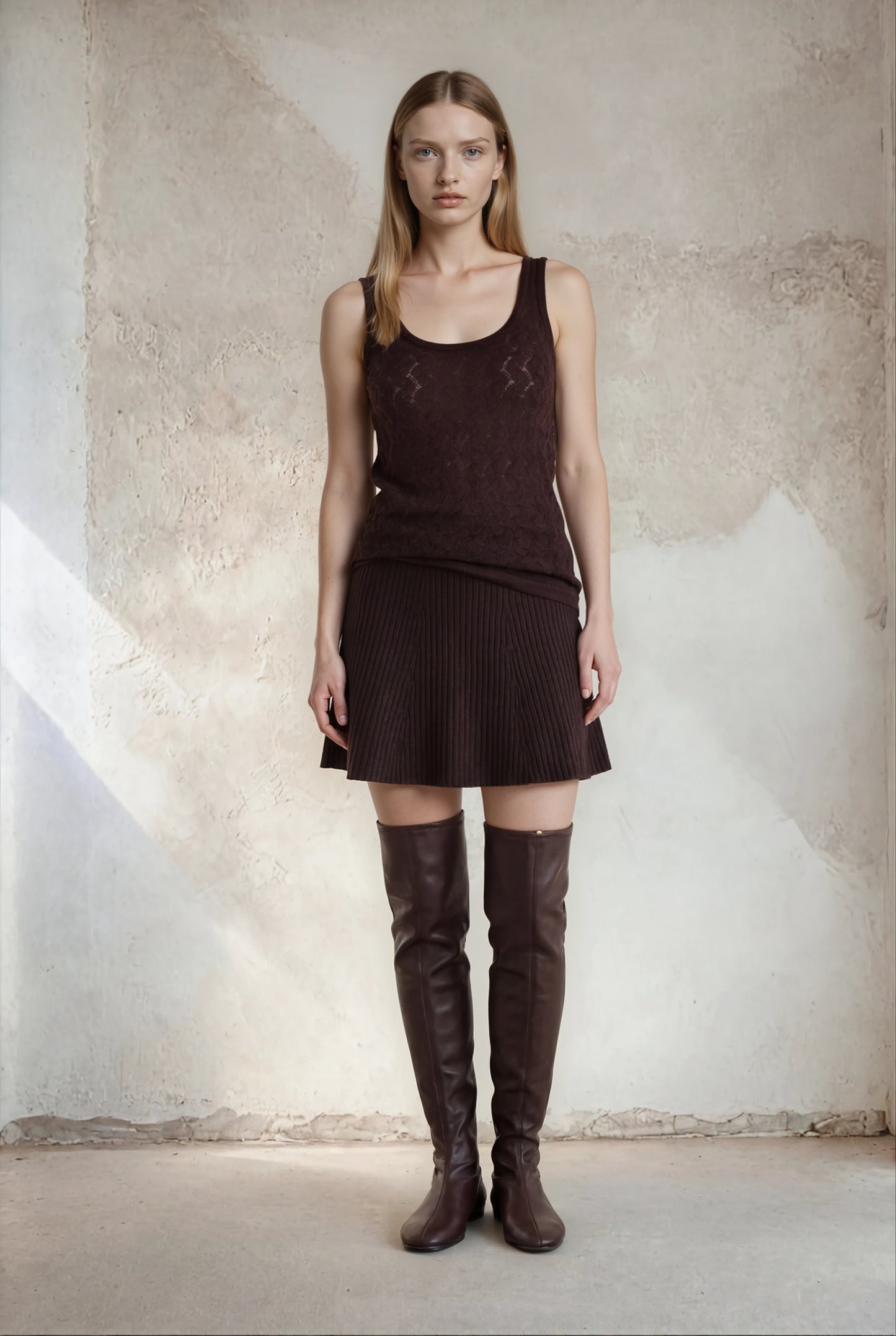 
                  
                    Leoni cashmere mini skirt brown
                  
                