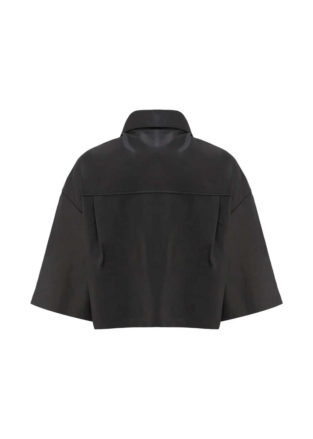 Nathalie Nappa Leather Crop Shirt