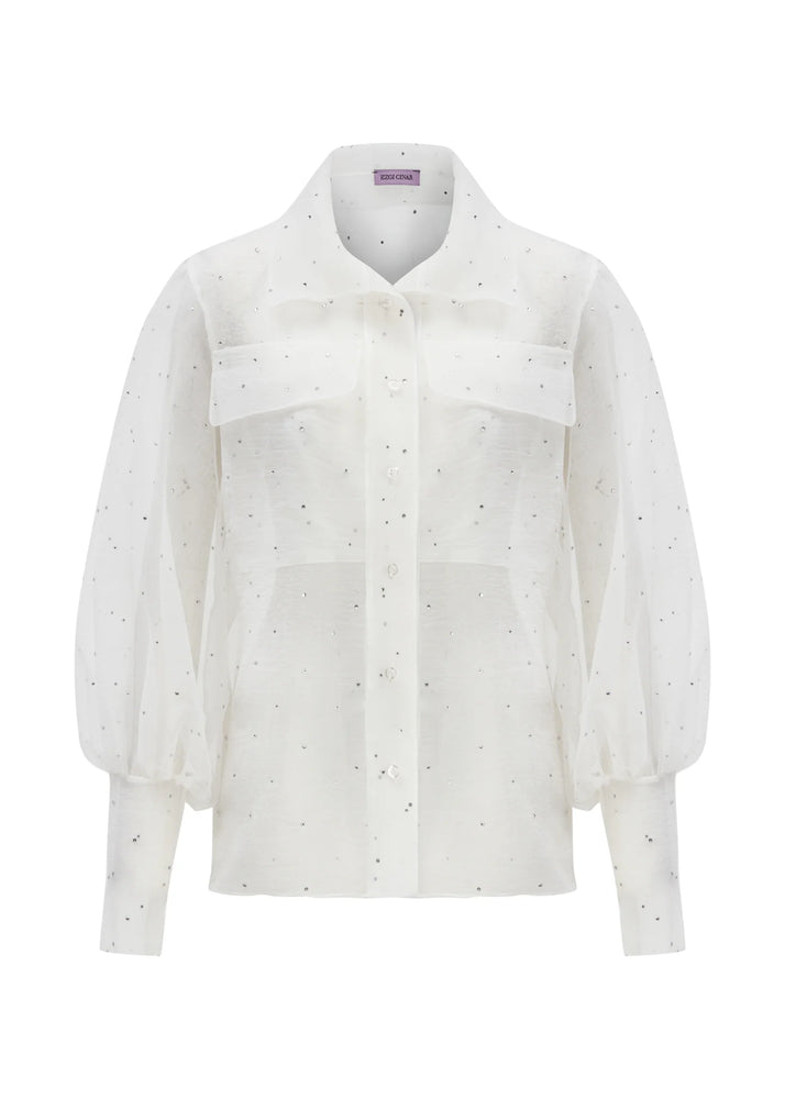 
                  
                    Lucy Crystal Organza Blouse
                  
                