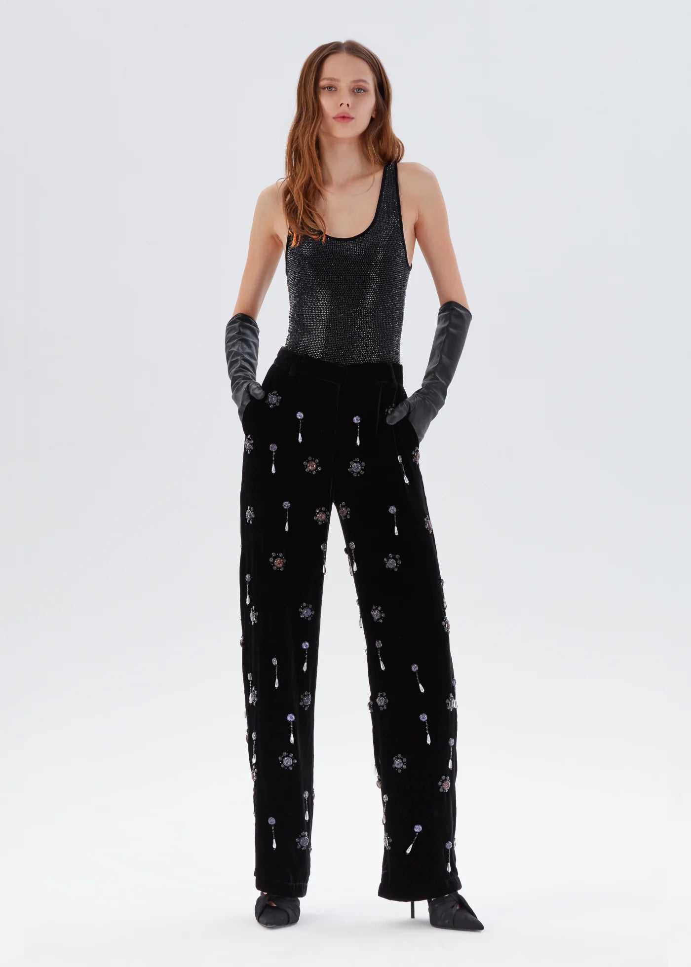 
                  
                    E-Crystal Silk Velvet Pants
                  
                