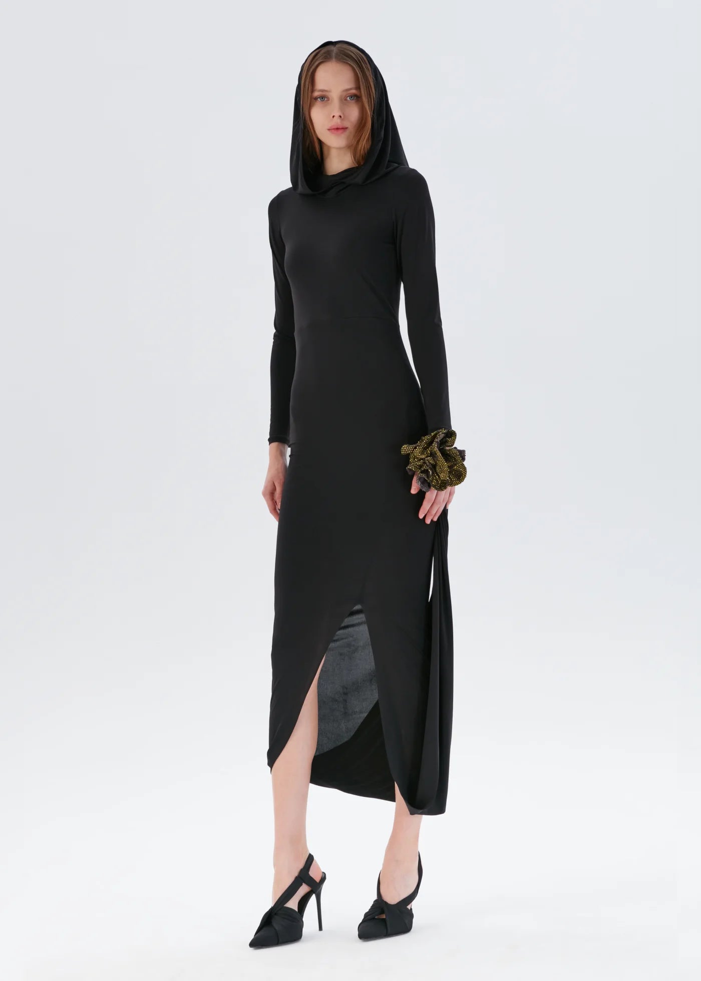 
                  
                    Maria Hooded Crystal Flower Dress
                  
                