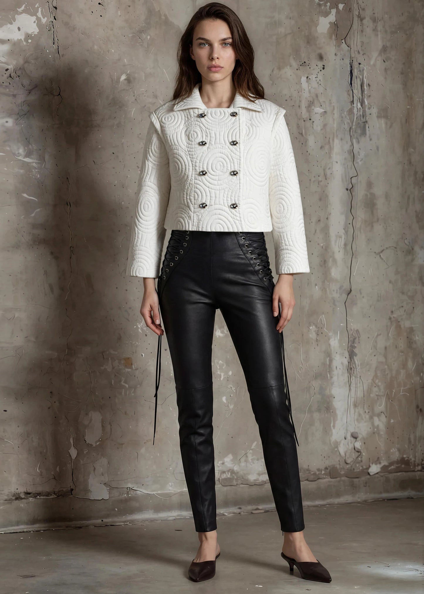 
                  
                    Sim stretch leather pants
                  
                