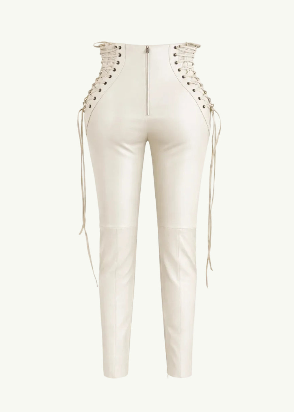 
                  
                    Sim stretch leather pants off-white
                  
                