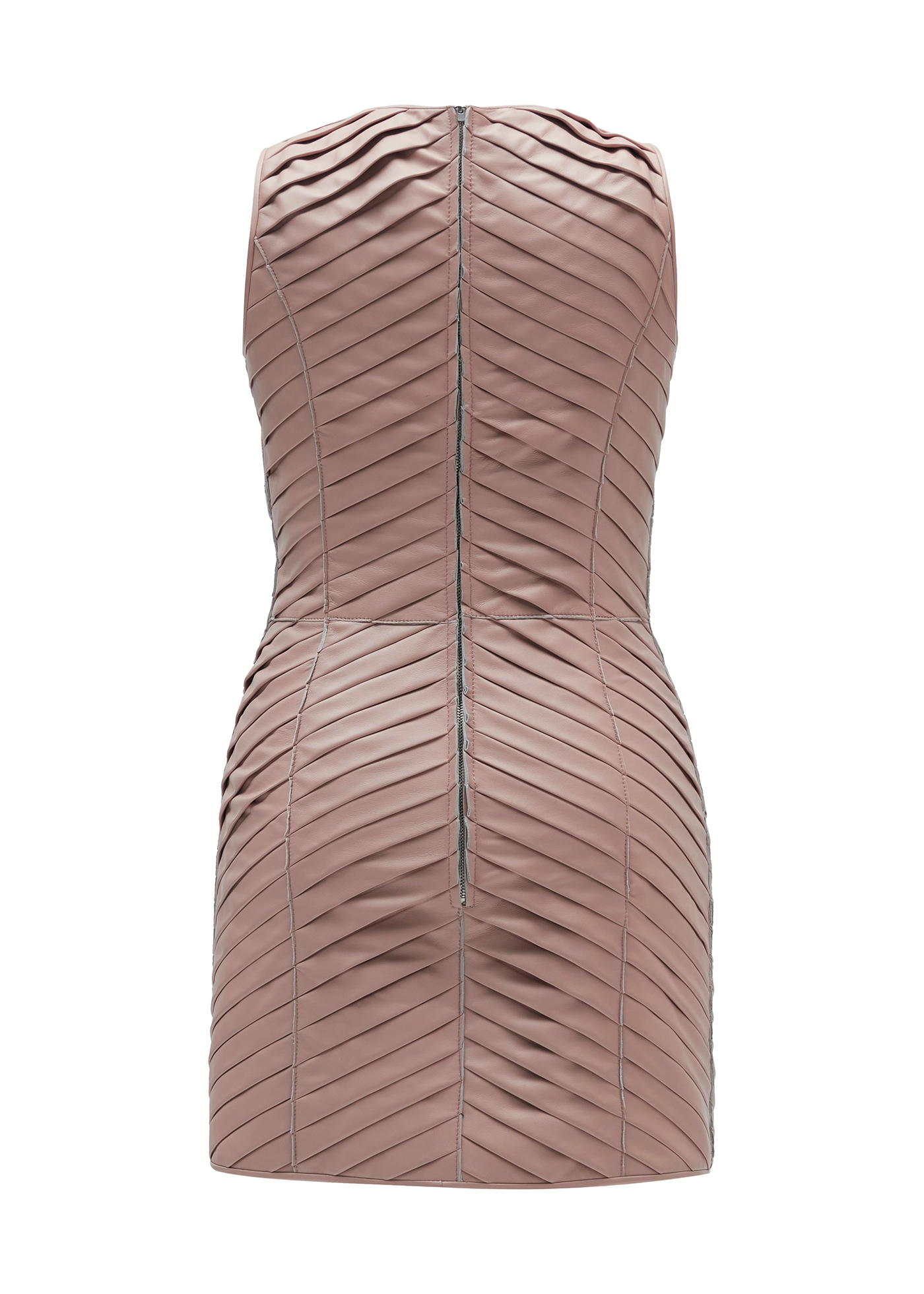 
                  
                    Serra Pleated Leather Dress
                  
                