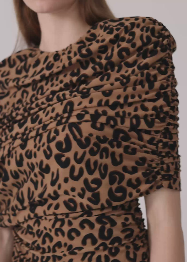 
                  
                    Load and play video in Gallery viewer, Zeynep cape effect dress leo
                  
                