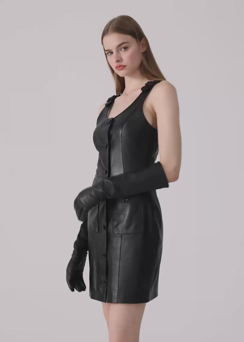 Diana leather dress