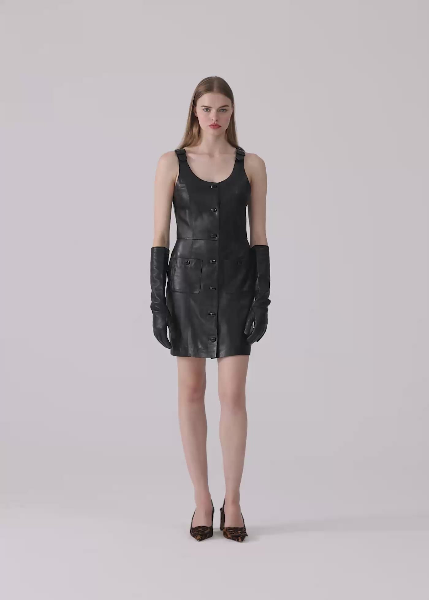 
                  
                    Load and play video in Gallery viewer, Diana leather dress
                  
                