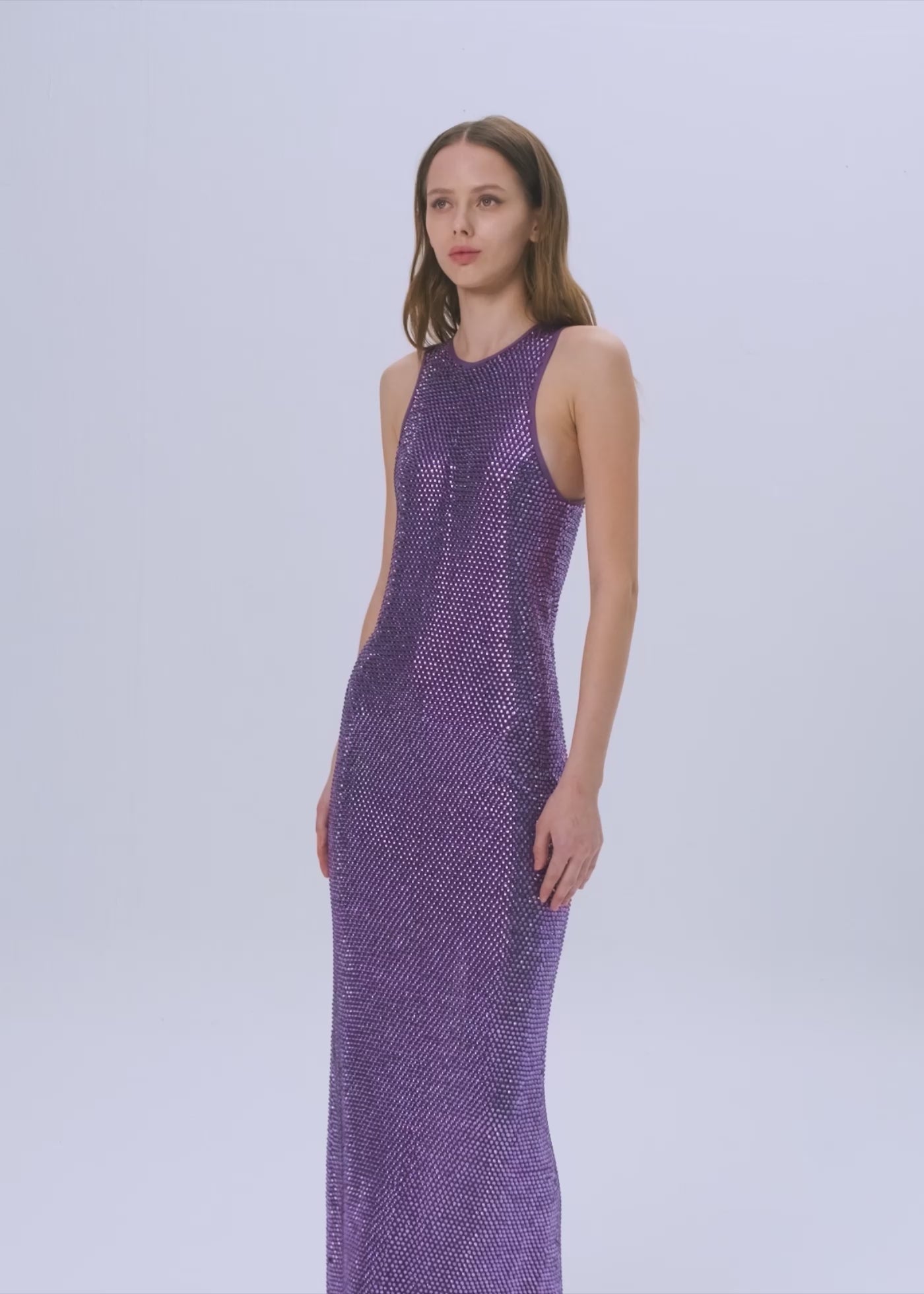 
                  
                    Load and play video in Gallery viewer, Love Big Crystals Long Dress
                  
                
