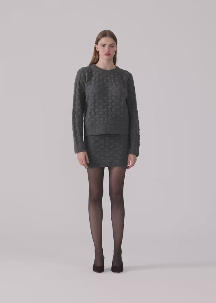 
                  
                    Load and play video in Gallery viewer, Alla cashmere mini skirt gray
                  
                