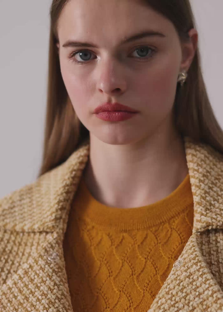 
                  
                    Load and play video in Gallery viewer, Anna velvet tweed jacket
                  
                