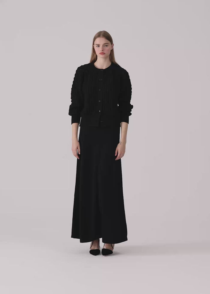 
                  
                    Load and play video in Gallery viewer, Florence Cashmere Cardigan Black
                  
                