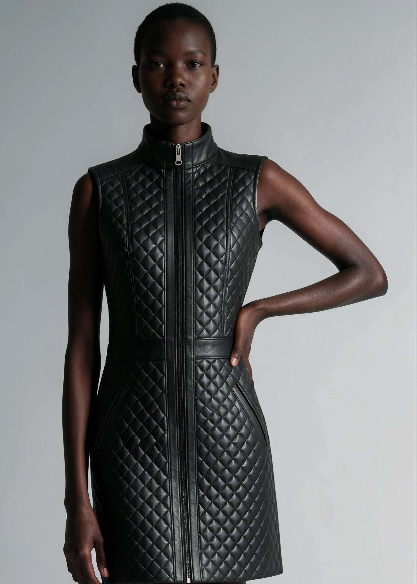 
                  
                    May quilted  leather dress
                  
                