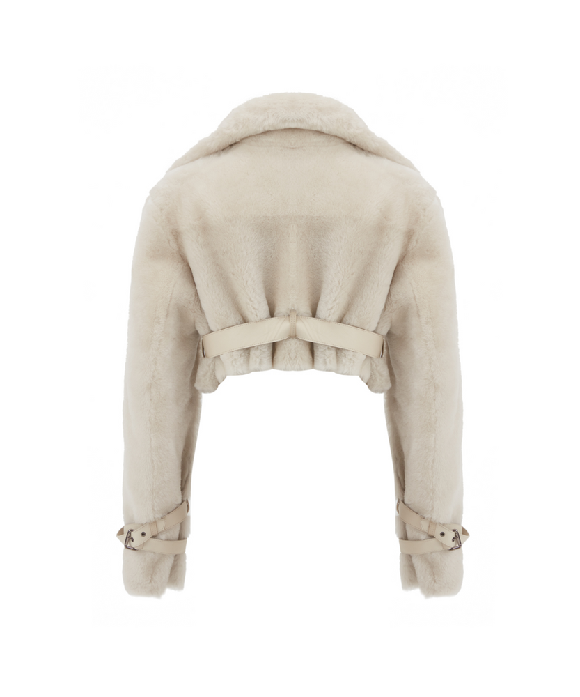 
                  
                    Yael Cropped Merino Shearling Jacket Reversible
                  
                